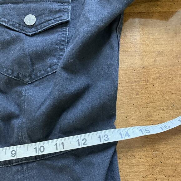Levis Women’s Ellie Denim Dress Sz XS New Black Long Sleeve Snap Up Jean dress - Picture 9 of 12